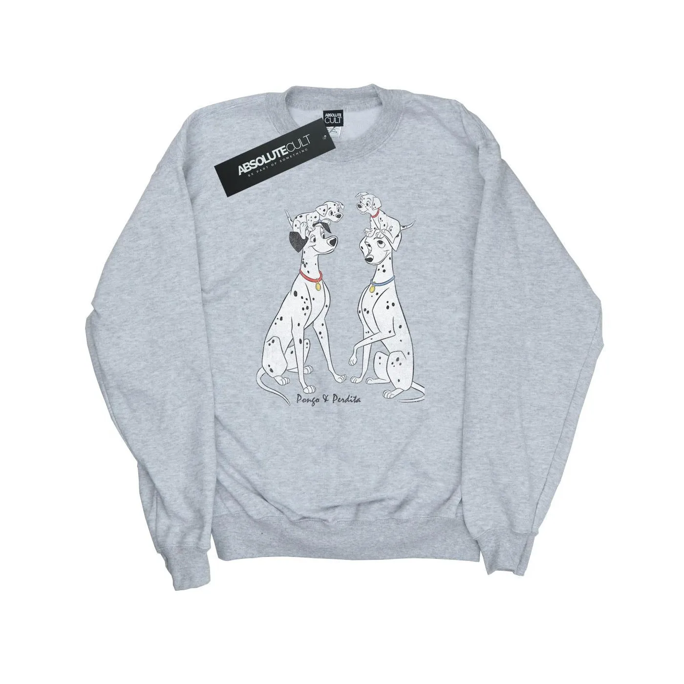 101 Dalmatians Womens/Ladies Pongo And Perdita Heather Sweatshirt