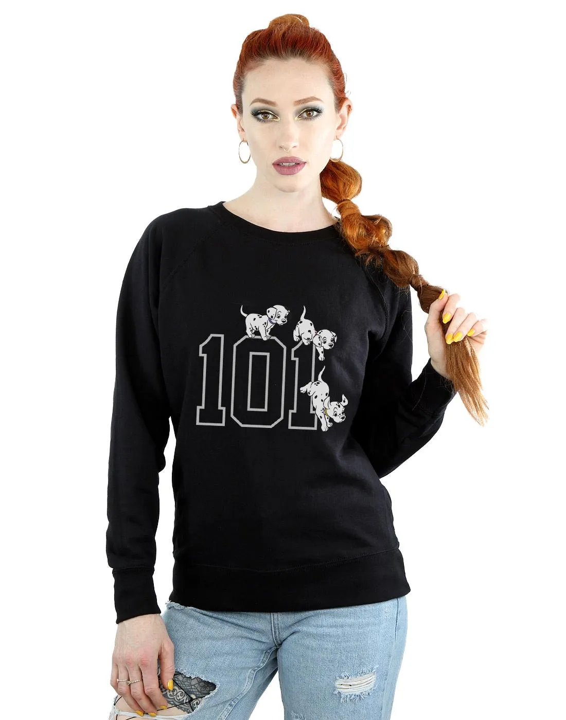 101 Dalmatians Womens/Ladies Puppies Cotton Sweatshirt