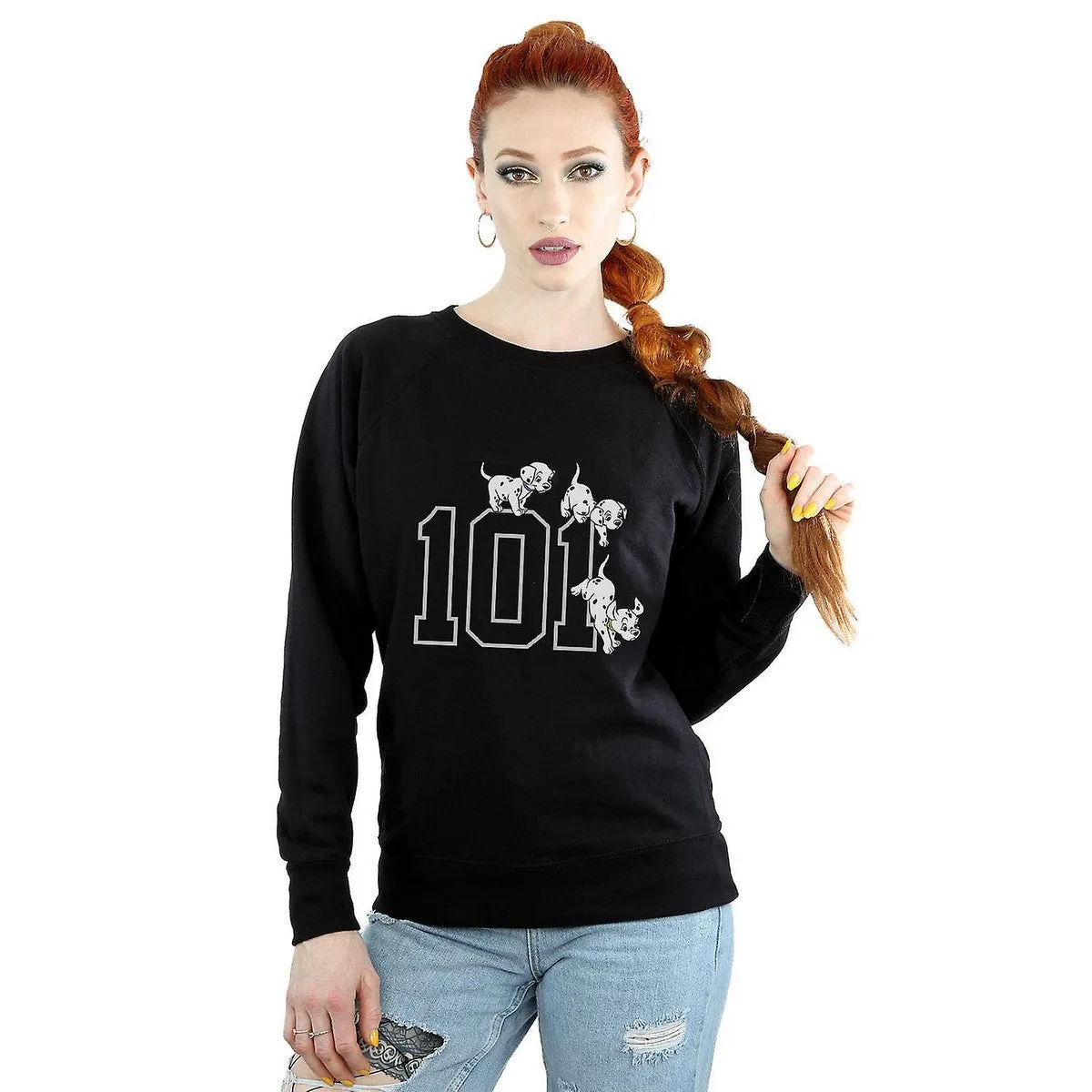 101 Dalmatians Womens/Ladies Puppies Cotton Sweatshirt