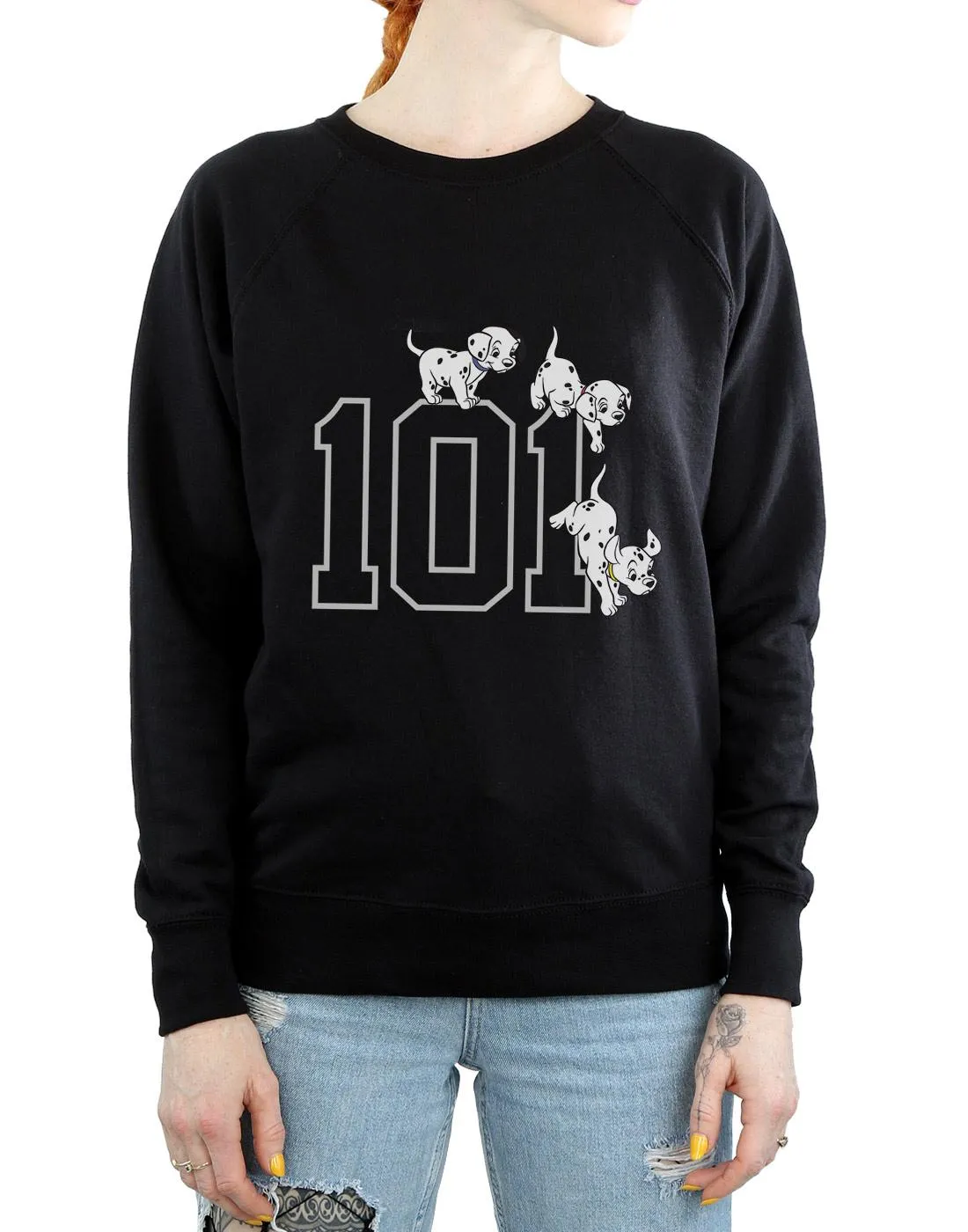 101 Dalmatians Womens/Ladies Puppies Cotton Sweatshirt