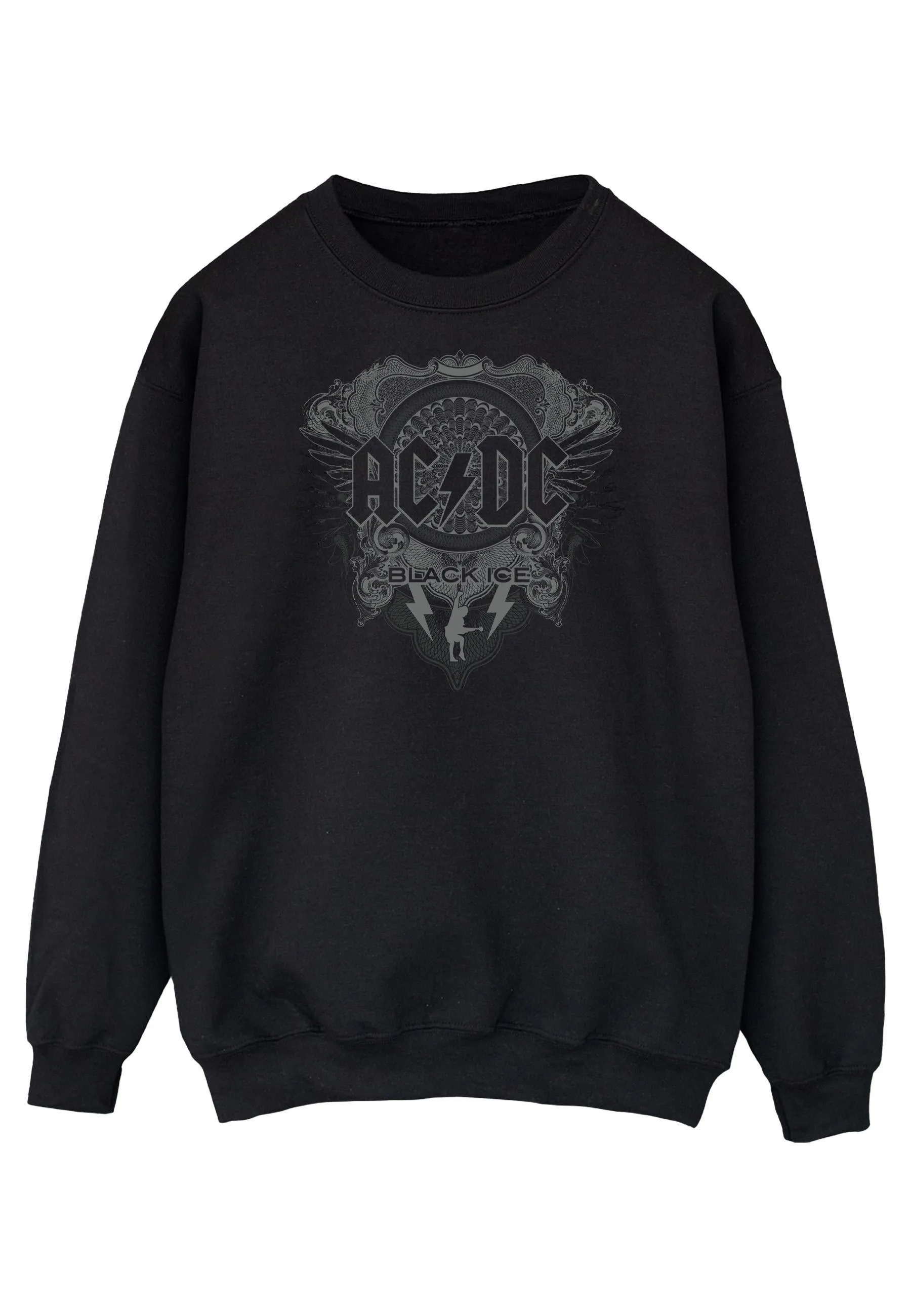 AC/DC Mens Black Ice Cotton Sweatshirt