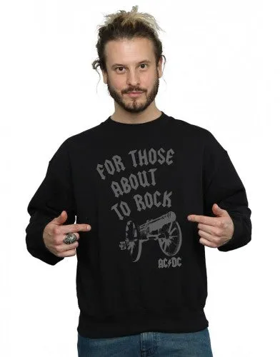 AC/DC Mens For Those About To Rock Cannon Cotton Sweatshirt