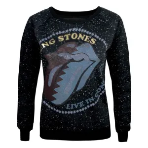 Amplified Womens/Ladies Zig Zag Lick The Rolling Stones Sweatshirt