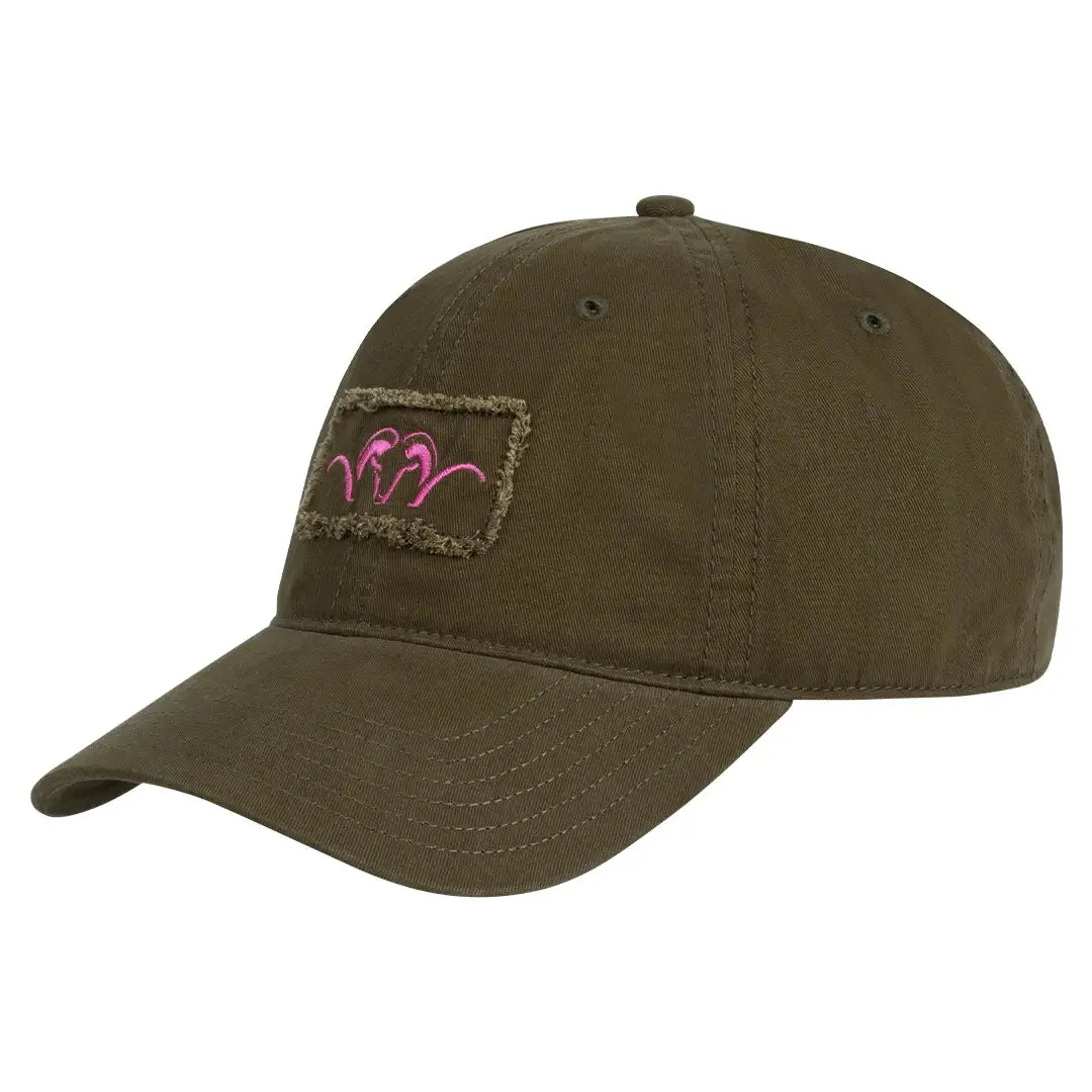 Argali Woven Badge Cap - Dark Olive/Rose Violet by Blaser