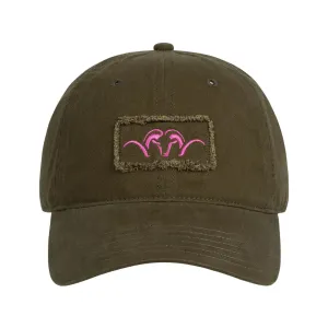 Argali Woven Badge Cap - Dark Olive/Rose Violet by Blaser