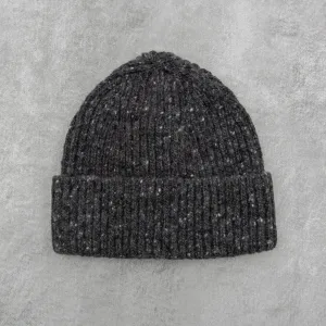 Donegal Wool Beanie - Charcoal