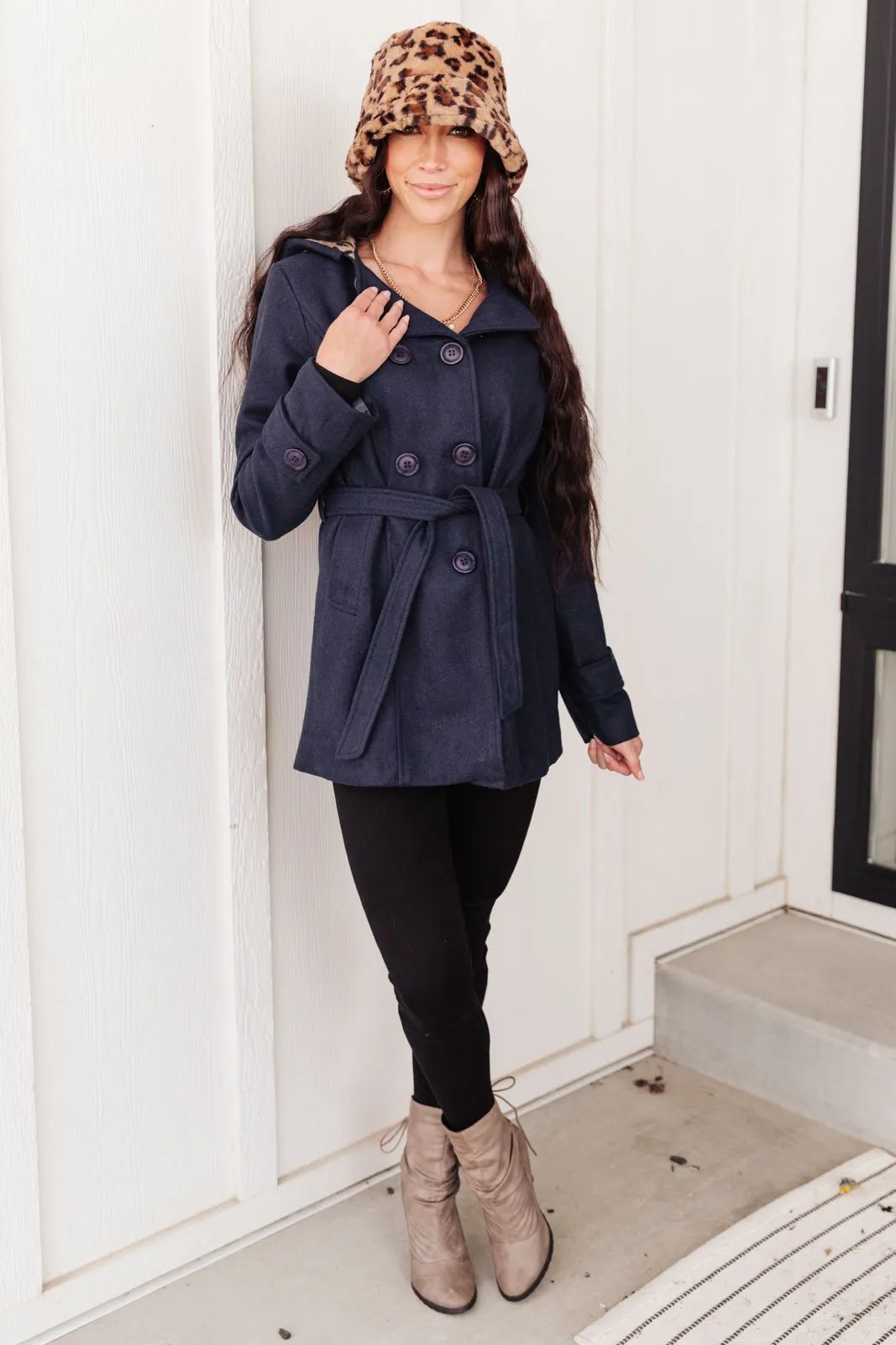 DOORBUSTER Classy & Sassy Peacoat in Navy