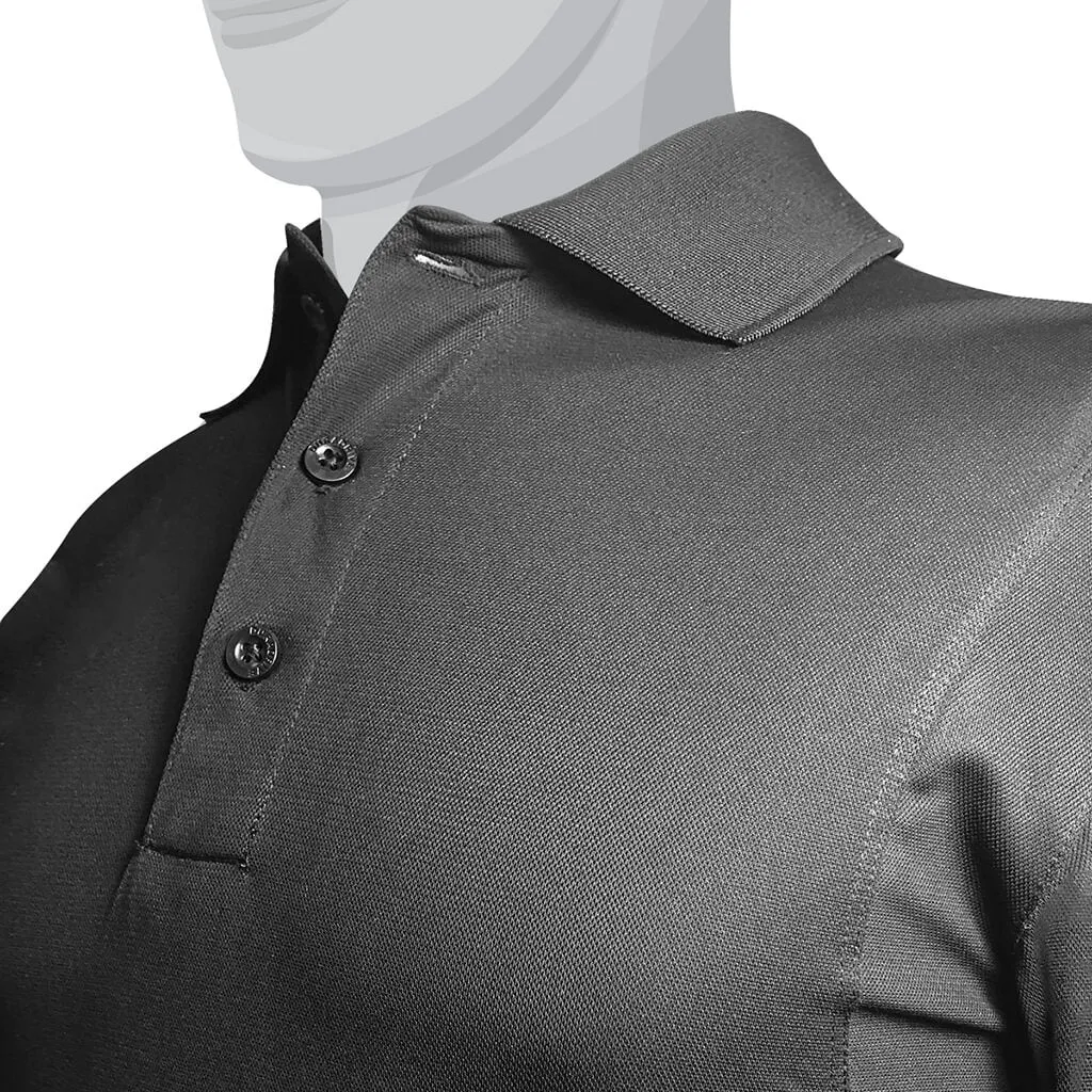 DuraDrive Dark Grey Long Sleeve Polo T-Shirt