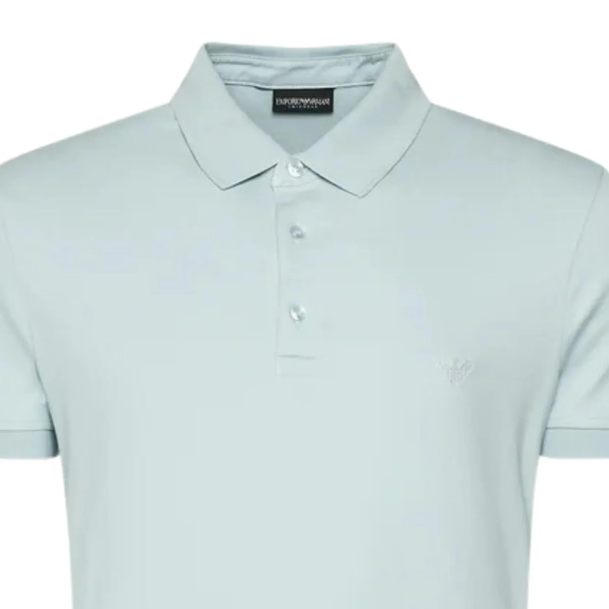 Emporio Armani Bodywear Embroidered Logo Green Polo Shirts