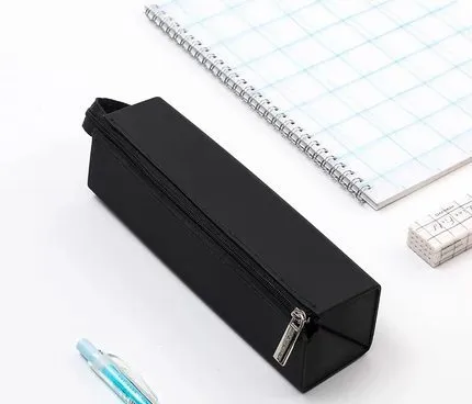 Female Student Silicone Pencil Case Square Waterproof Stationery Box