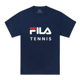 Fila Printed Tennis Tee (Men's) - Peacoat