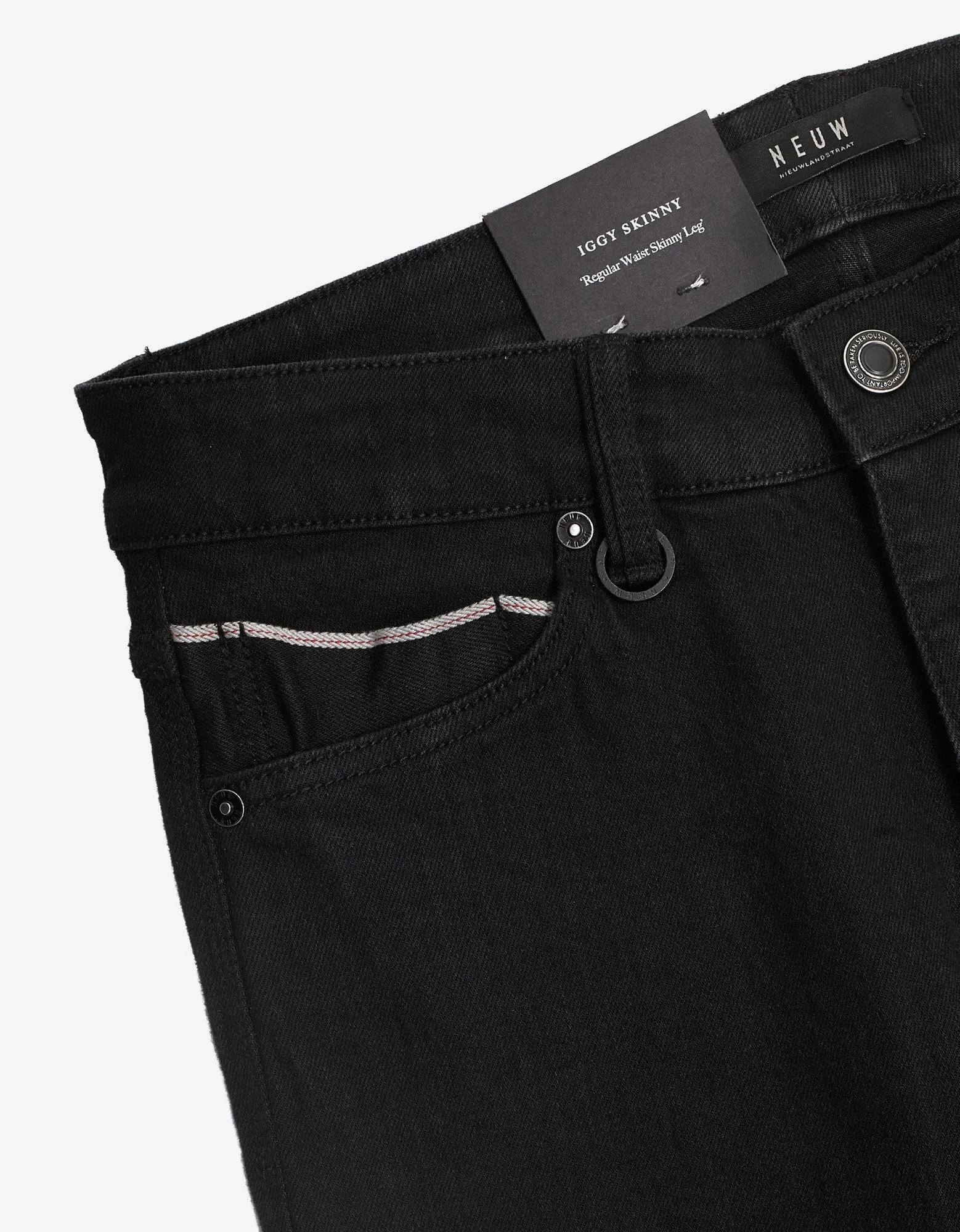 Iggy Skinny Black Selvedge Jeans