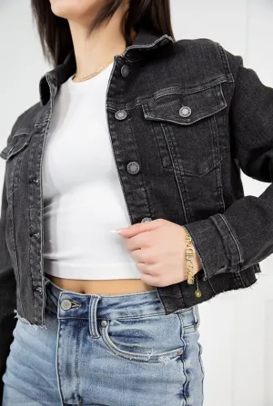 Judy Blue Night Like This Cropped Denim Jacket