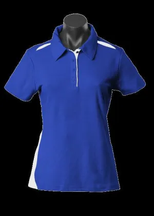 Ladies Paterson Polo Royal/White