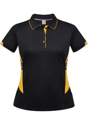 Ladies Tasman Polo Black/Gold