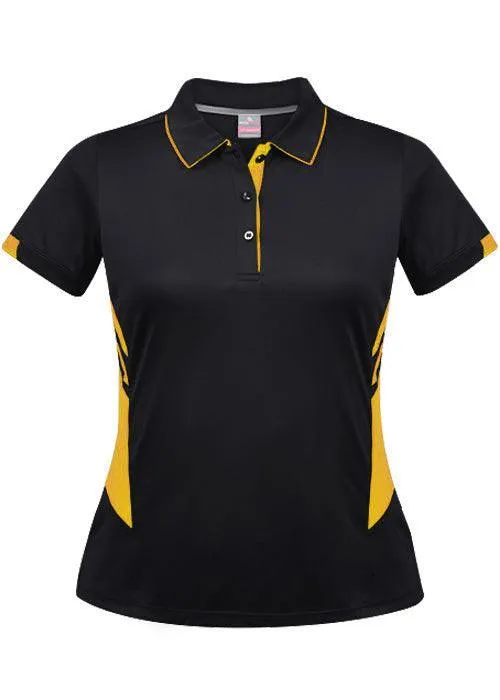 Ladies Tasman Polo Black/Gold