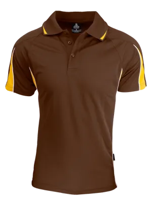 Mens Eureka Polo Chocolate/Gold