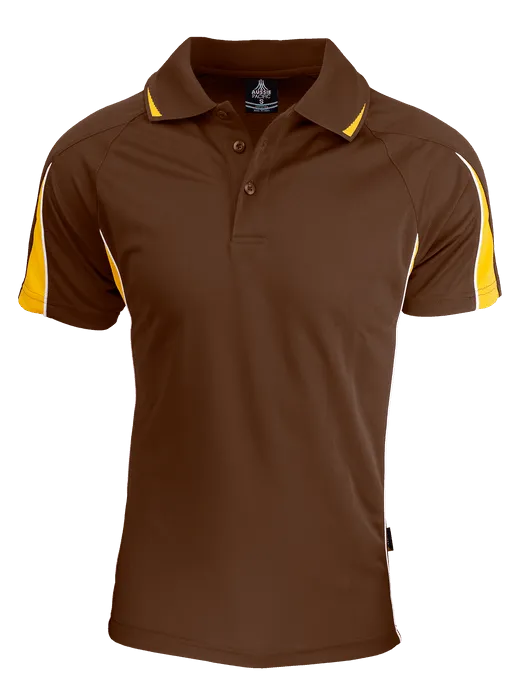 Mens Eureka Polo Chocolate/Gold