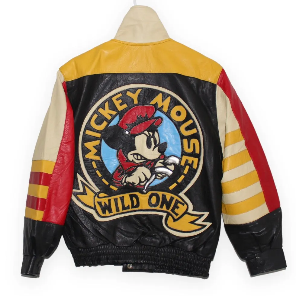 Mickey Mouse Wild One Disney Leather Jacket