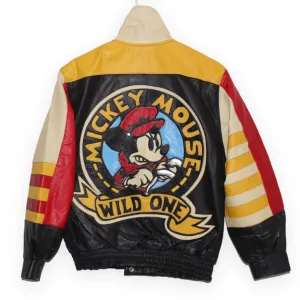 Mickey Mouse Wild One Disney Leather Jacket