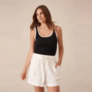 Relaxed Everyday Short - Ecru Twill