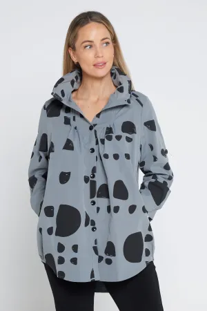 Roma Jacket - Grey/Black Spot