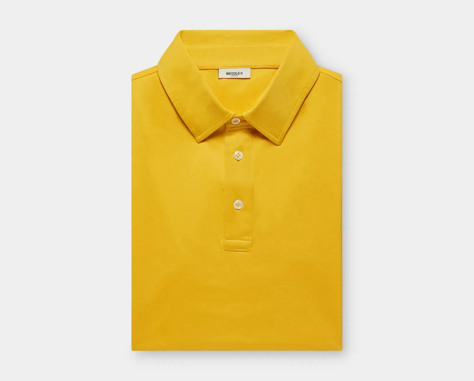 Saffron Yellow Egyptian Cotton Polo Shirt