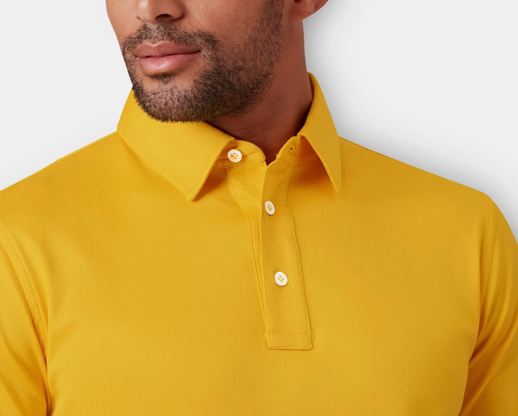 Saffron Yellow Egyptian Cotton Polo Shirt