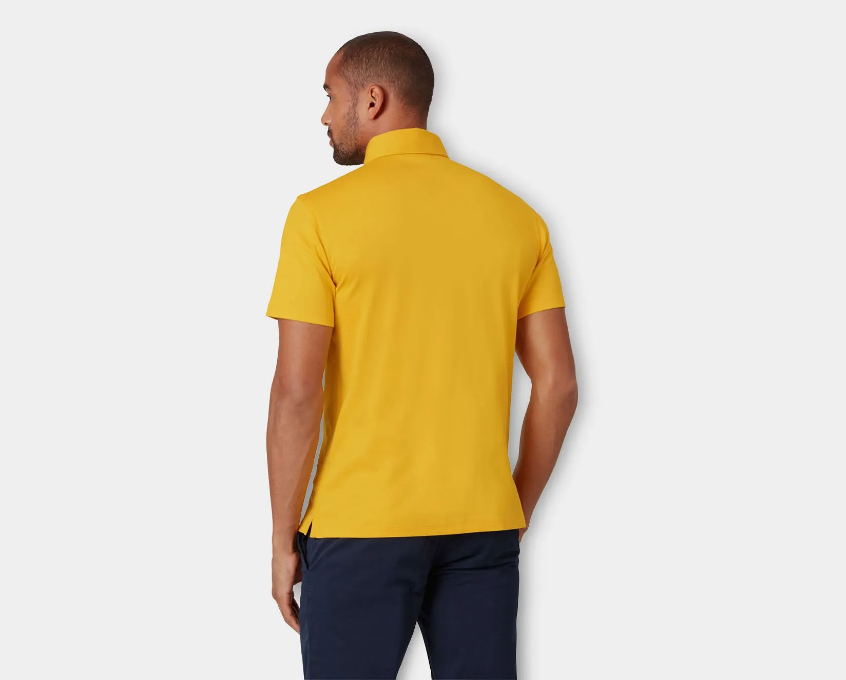 Saffron Yellow Egyptian Cotton Polo Shirt