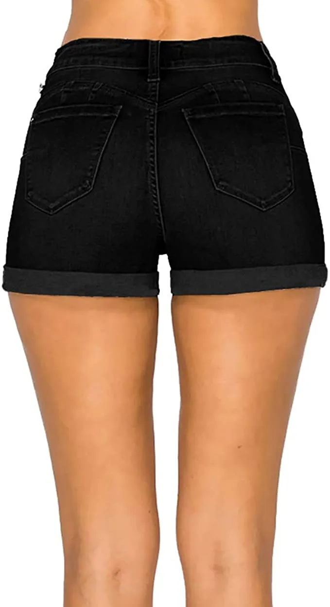 Wax Jean Butt I Love You Repreve High Waisted Sustainable Denim Shorts