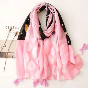 Yoga Kitty Pink Scarf